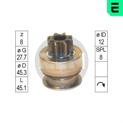 Abbildung von ERA ZN1695 Freilaufgetriebe, Starter