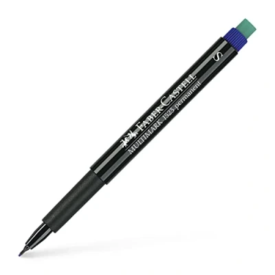 Abbildung von Faber Castell 152551 blau 1 (S) Permanent Marker (blau, schwarz, blau, Kunststoff, mm, PC (S))