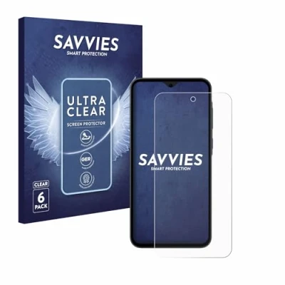 Abbildung von Savvies 6 Stück Schutzfolie für Samsung Galaxy A35 5G Displayschutz Folie Ultra Transparent