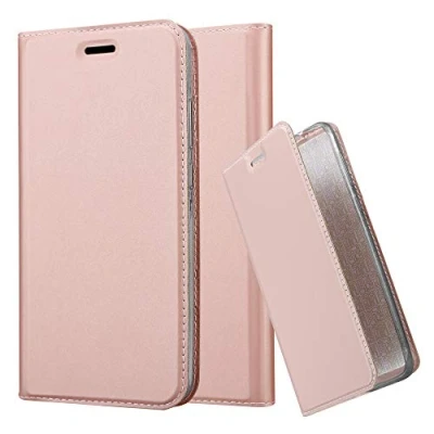 Abbildung von Cadorabo Hülle kompatibel mit Honor 8 PRO aus Premium Kunst Leder Flip Klappbare Stoßfeste Magnetische [Standfunktion] [Kartenfächern] Cover für Tasche in Rosa