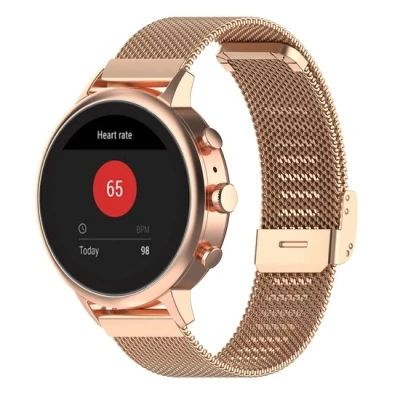 Abbildung von Garmin Venu 3s / Vivoactive 4s 2s Vivomove Forerunner 255s Milanaiseband mit Clipverschluss Champagner gold