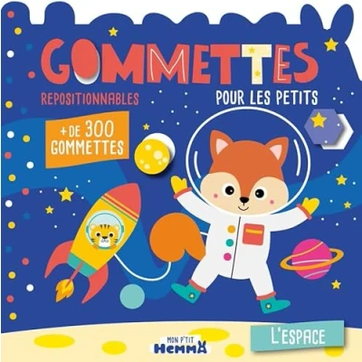 Abbildung von Mon P&#039;tit Hemma gommettes pour les petits L&#039;espace + de 300 repositionnables: L&#039;espace. Avec plus repositionnables