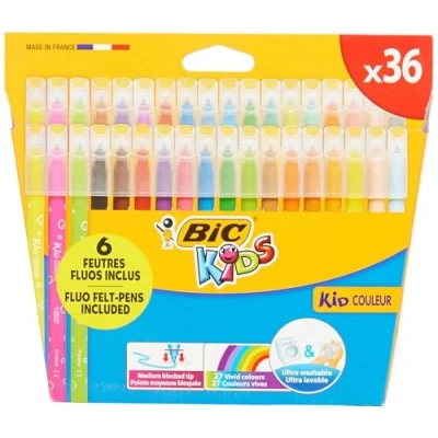 Abbildung von BIC Kids Filzstifte, bunt Etui de 36