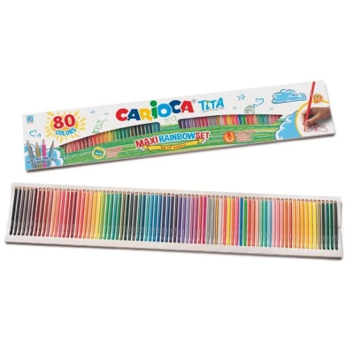 Abbildung von Carioca Tita Buntstifte Maxi Regenbogen Set 80er
