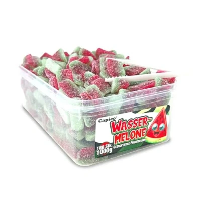 Abbildung von CAPICO Fruchtgummi Wassermelone Party Mix, Wiederverschliessbare Dose, 150 Stück