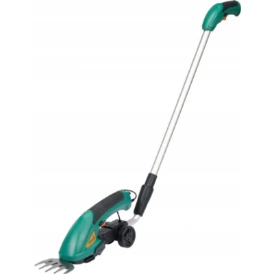 Abbildung von 2in1 Akku Rasenschere und Heckenschere mit Teleskoparm 3,6V Li Ion Strauchschere Grasschere Gartenschere