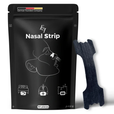Abbildung von Ellicit® Nasenpflaster Schwarz, 30er Pack Premium Nasenstrips, gegen Schnarchen, Extra Halt für Sport &amp; bessere Schlafqualität, besser Atmen bei verstopfter Nase, Nasal Strips [Universalgröße]