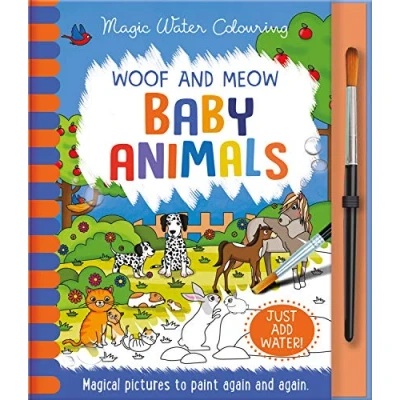 Abbildung von Woof and Meow Baby Animals, Mess Free Activity Book (Magic Water Colouring)