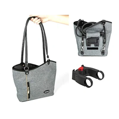 Abbildung von Haberland Lenkertasche Rucksack Melanie grau incl. E Bike Lenkeradapter