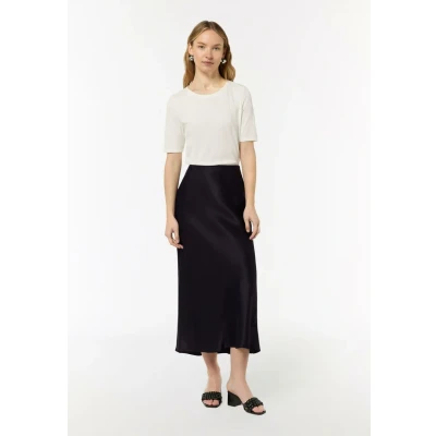 Abbildung von comma MIDI Alinienrock, Damen, Größe: 34, Navy