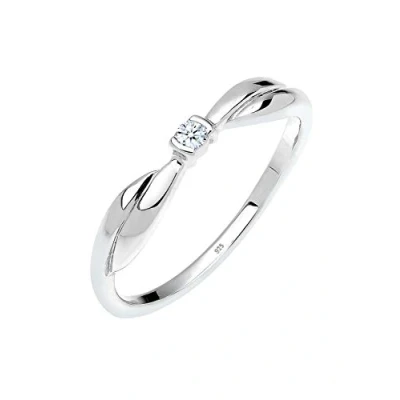 Abbildung von Elli DIAMONDS Ring Damen Verlobung mit Diamant (0.03 ct.) in 925 Sterling Silber