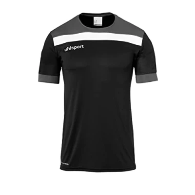 Abbildung von uhlsport Offense Trikot Kurzarm Tshirt print, Herren, Größe: Large, Black/anthra/white