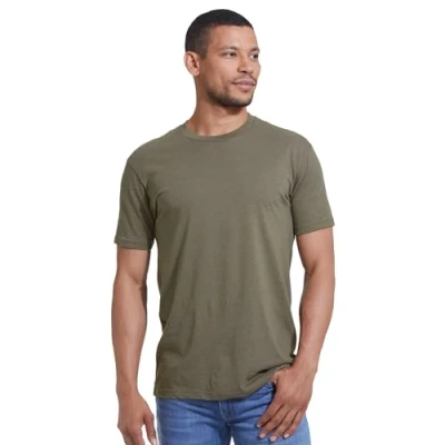 Abbildung von True Classic Herren T Shirt mit Rundhalsausschnitt und kurzen Ärmeln, 1er Pack Hellgrau Militärgrün, L
