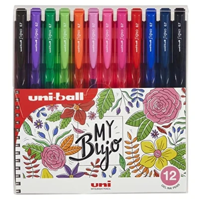 Abbildung von Uni ball Signo RT1 UMN 155N Gel Tintenroller mit 12 Farben