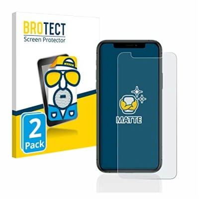 Abbildung von BROTECT Entspiegelungs Schutzfolie für Apple iPhone 11 Pro (2 Stück) Matte Displayschutz Folie, Anti Reflex, Fingerprint