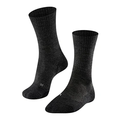 Abbildung von FALKE Damen Wandersocken TK2 Explore Wool W So Wolle Funktionsmaterial antiblasen dick 1 Paar, Grau Smog 3150, 41 42