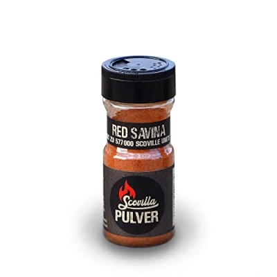 Abbildung von Scovillas Red Savina, Chilipulver im Shaker, 45g