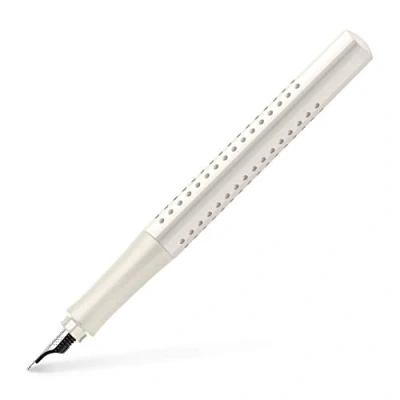 Abbildung von FABER CASTELL 140822 moderner Füller Grip 2010 mit Ergonomisches Design und Hochwertige Konstruktion, breite Feder F, Nachfüllbar inkl. Tintenpatrone coconut milk, 1 Stück