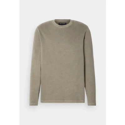 Abbildung von Marc O&#039;Polo CREW Embroidery Langarmshirt, Herren, Größe: XS, Olive