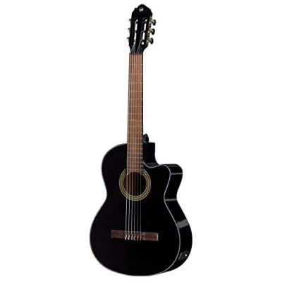 Abbildung von PURE GEWA E Akustik Klassikgitarre BasicPlus 4/4 schwarz, slim body