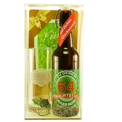 Abbildung von Bier Geschenk Geschenkset 64. Geburtstag