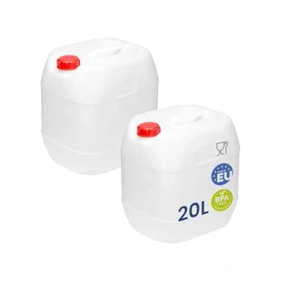 Abbildung von Garronda Wasserkanister Camping BPA frei Lebensmittelecht Wasserbehälter Kanister 20L Wassertank Zubehör Outdoor 2er Pack Weiß GD 0082