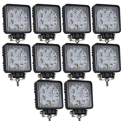 Abbildung von AUXTINGS 10 Stück cm 27 W Flood Square LED Lichtleiste Arbeitsleuchte Bar Off Road LKW SUV Fahren Nebelscheinwerfer 12 V 24