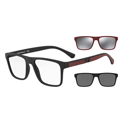 Abbildung von Emporio Armani Herren 0EA4115 Sonnenbrille, Schwarz (Matte Black), 54