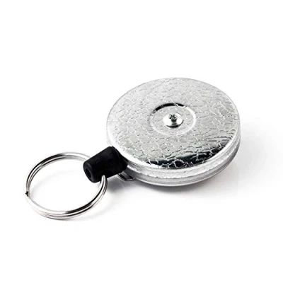 Abbildung von Key Bak Original Series Schlüssel einziehbar mit Edelstahl Feder und Kevlar oder Kette Tether, USA hergestellt seit 1948 Gürtelclip Stahl 36&quot; (13 oz. Retraction) chrome