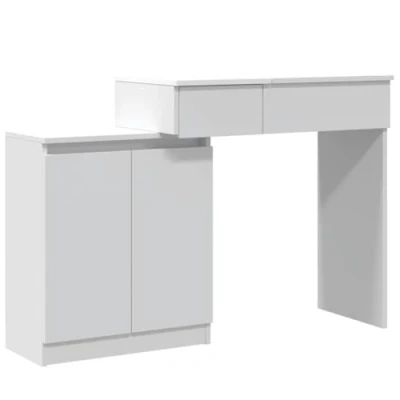 Abbildung von vidaXL Schminktisch mit LED Beleuchtung Weiß 115x37x110,5 cm (1 St)