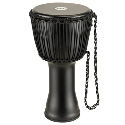 Abbildung von Meinl Percussion Rope Travel Djembe Große Handtrommel Mit Ziegenfell Durchmesser 12 Zoll Kunststoff, Mehrfarbig (PADJ4 L G)