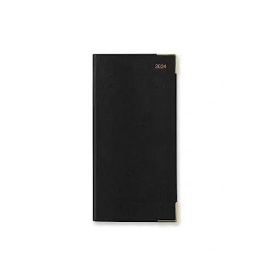 Abbildung von Letts Classic Slim Terminplaner 2024, Wochenansicht mit Terminen, Hochformat, Schwarz
