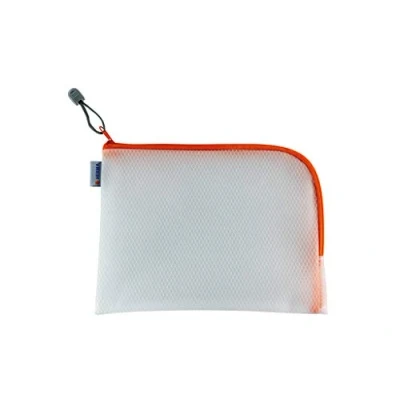 Abbildung von HERMA 20012 Kulturbeutel A5 mit Reißverschluss transparent orange, kleine verschließbare Sichttasche Zipper, Kosmetiktasche für Kosmetik, Flüßigkeiten, Make Up, Zahnbürste