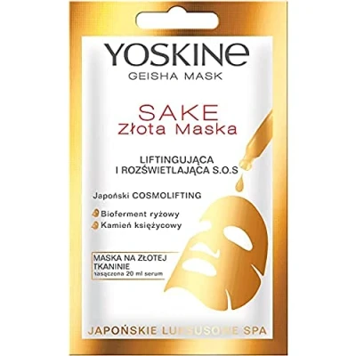 Abbildung von Yoskine Geisha Mask Sake Golden Sheet