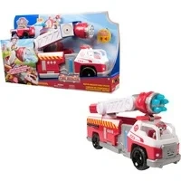 Abbildung von PAW Patrol Fire Rescue Marshalls Deluxe Feuerwehr Truck, 50 cm lang, mit Marshall Hundefigur, kleinem Feuerwehrauto, Express Wassergeschoss Abwurf und Licht Soundeffekten