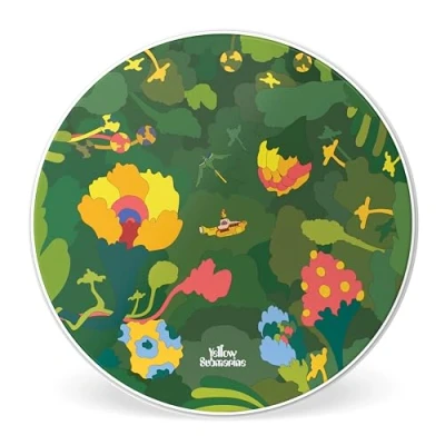 Abbildung von Evans Beatles Bassdrumhead Yellow Submarine Resonant Bass Drumhead Primrose Prairie, 50,8 cm