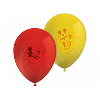 Abbildung von Ballon Mickey Mouse Clubhaus Gelb Rot 8 Stück