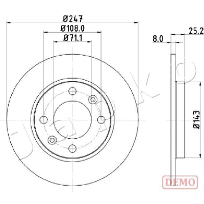 Abbildung von JAPKO Bremsscheibe CITROËN: Xsara Schrägheck, Saxo Coupe, PEUGEOT: 206 SW, 106 II Schrägheck 610615C 1618860980