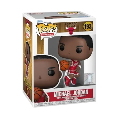 Abbildung von Funko Pop! NBA: Bulls RS Michael Jordan Vinyl Sammelfigur Geschenkidee Offizielle Handelswaren Spielzeug Für Kinder und Erwachsene Sports Fans Modellfigur Sammler Display