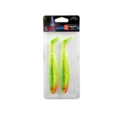 Abbildung von Fox Rage Pro Shad Lemon Tiger Ultra UV Packs 14cm 2pcs Gummifisch