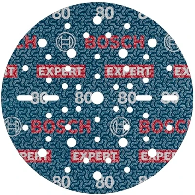 Abbildung von Bosch 1x EXPERT O780 Folienschleifscheibe, 150 mm (für Hartholz, Farbe auf Holz, Ø mm, Körnung 80, Professional Zubehör Exzenterschleifer)