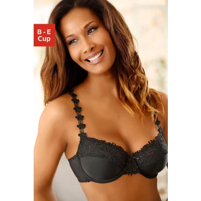 Abbildung von Lascana Balconette BH, Damen, Größe: 80B, Schwarz