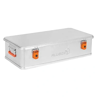Abbildung von Alubox Outdoor Camping Kiste Aluminium für Dachgepäckträger 42 Liter Volumen wasserdicht silikoniert