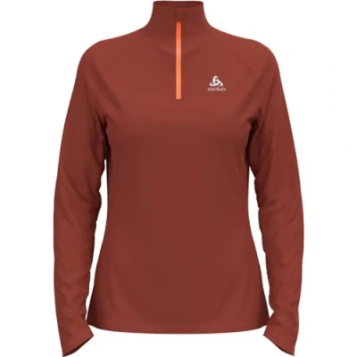 Abbildung von Odlo Damen Laufoberteil mit Reißverschluss ESSENTIAL CERAMIWARM, cinnabar, S