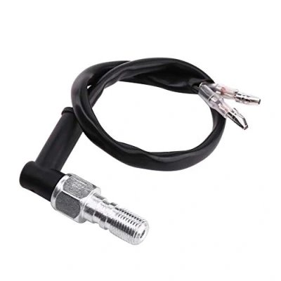 Abbildung von Keenso Motorrad Hydraulischer Bremslichtschalter, Universal M10x1,25 / M10x1 Bremslichtschalter mit Unterlegscheiben(M10x1)