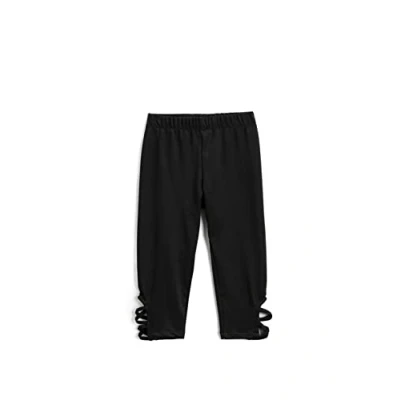 Abbildung von Koton Mädchen Leggings mit elastischem Bund Fenster Strumpfhose, Schwarz (999), 7 8 Jahre