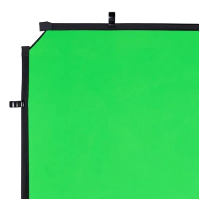 Abbildung von Manfrotto EzyFrame Fotografie/Video Großformat Falthintergrund Cover 2 x 2,3 m Chromakey Grün/Ultra Portabel/Familienaufnahmen/Portraits/Animierte Action Posen/Mode/Werbung LL LB7947