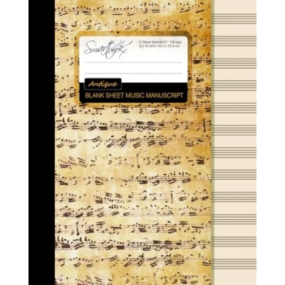 Abbildung von Blank Sheet Music: Music Manuscript Paper / Staff Musicians Notebook [ Book Bound (Perfect Binding) * 12 Stave 100 pages Large Antique ] (Composition Books Paper)