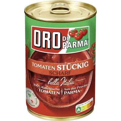 Abbildung von Oro di Parma Tomaten stückig scharf