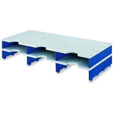 Abbildung von styro Sortierstation DIN C4 6 Fach grau/blau